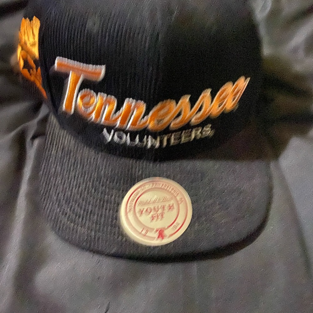Mitchell & Ness Black and Orange Corduroy Hat